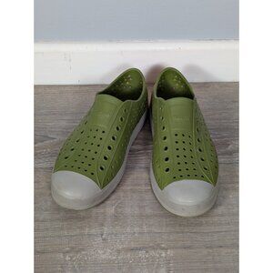 Native Unisex Sz M9 W11 Jefferson Green Slip-On Boat Shoes Rubber Water Sneakers
